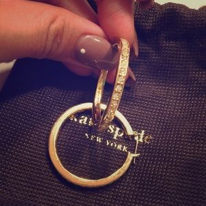 Kate Spade Pave Hoop Earrings